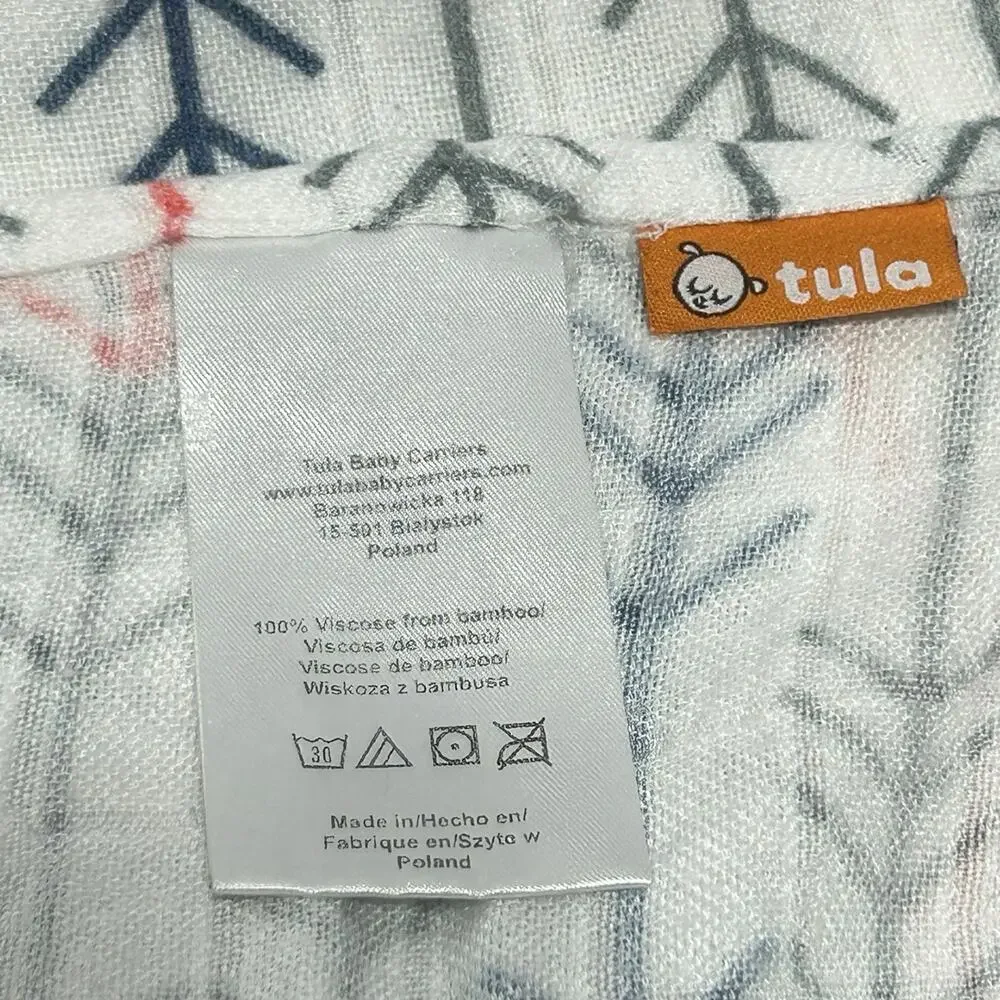 Tula Arrow Print Muslin Bamboo Baby Blanket Gray Navy Blue Orange
